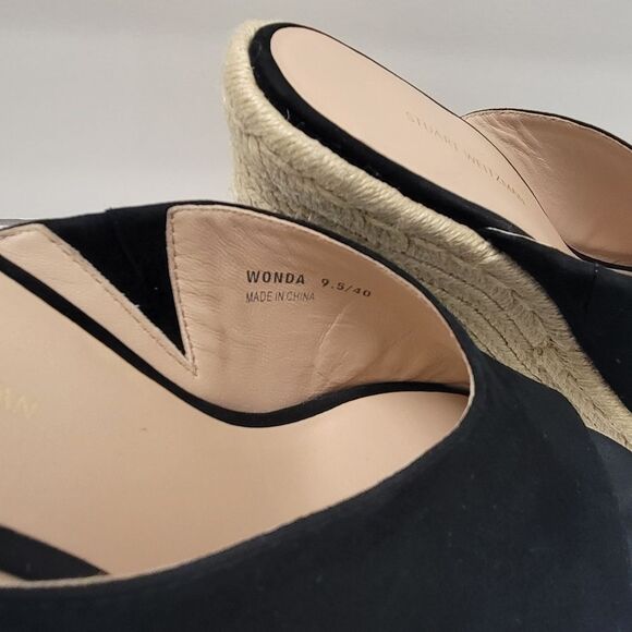 Stuart Weitzman Black Suede Wedges - Picture 3 of 10